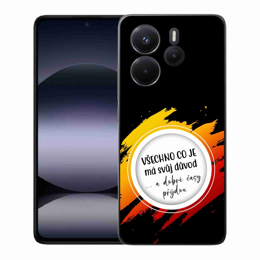 Gél borítás mmCase a Xiaomi Redmi Note 14-hez - idézet 3 fekete háttér