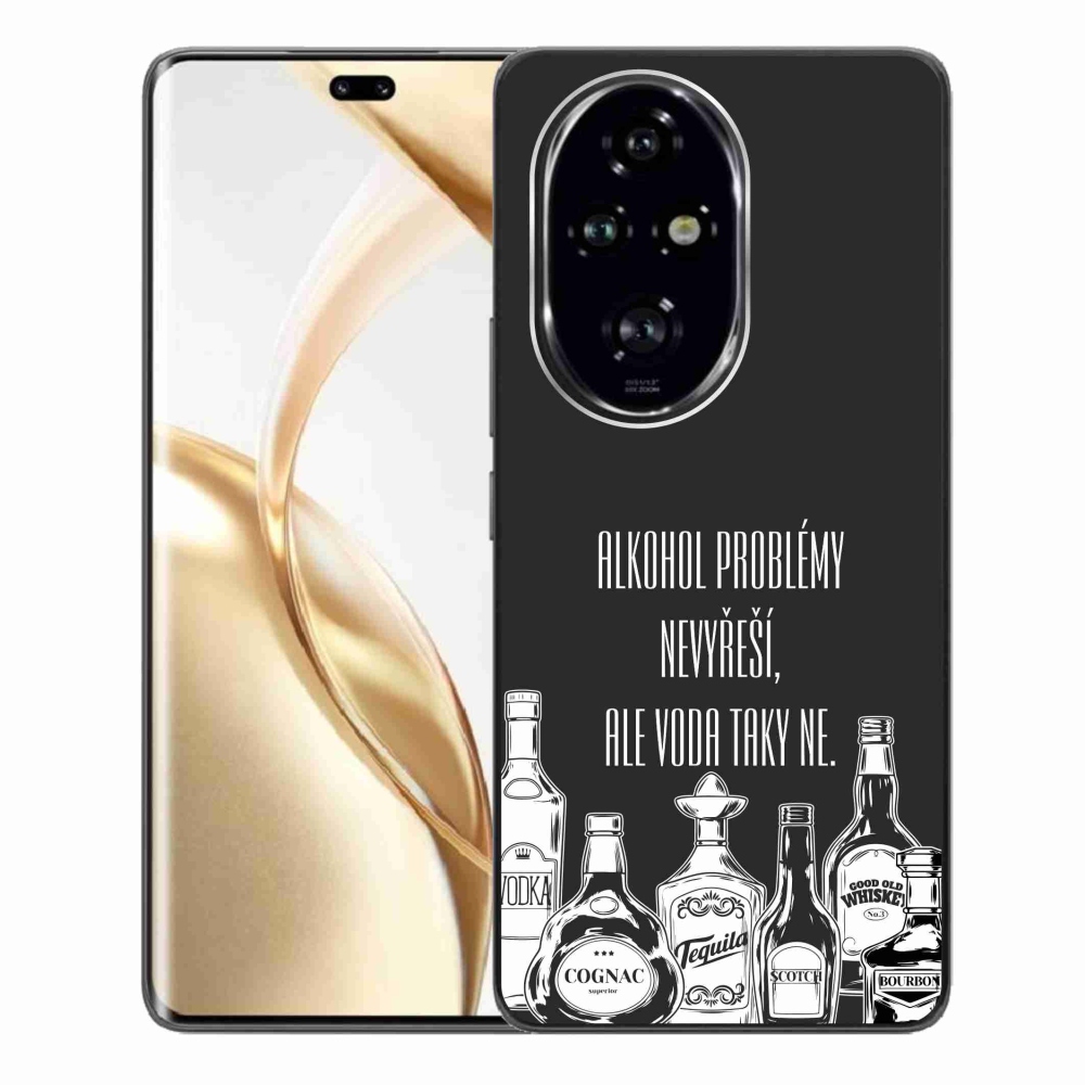 Gél borító mmCase a Honor 200 Pro 5G számára - vicces szöveg fekete háttérrel