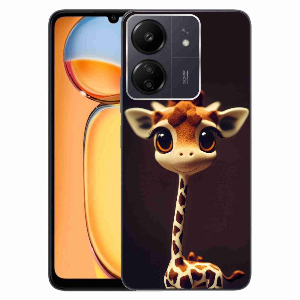 Gél borító mmCase a Xiaomi Poco C65/Redmi 13C - kis zsiráfhoz