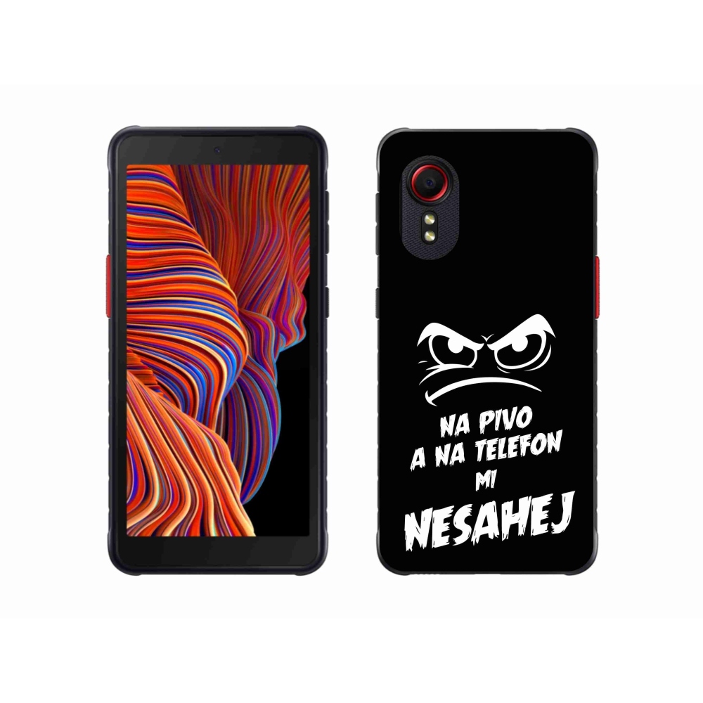 Gél borítás mmCase Samsung Galaxy Xcover 5 - sör motívum 2 fekete háttérrel