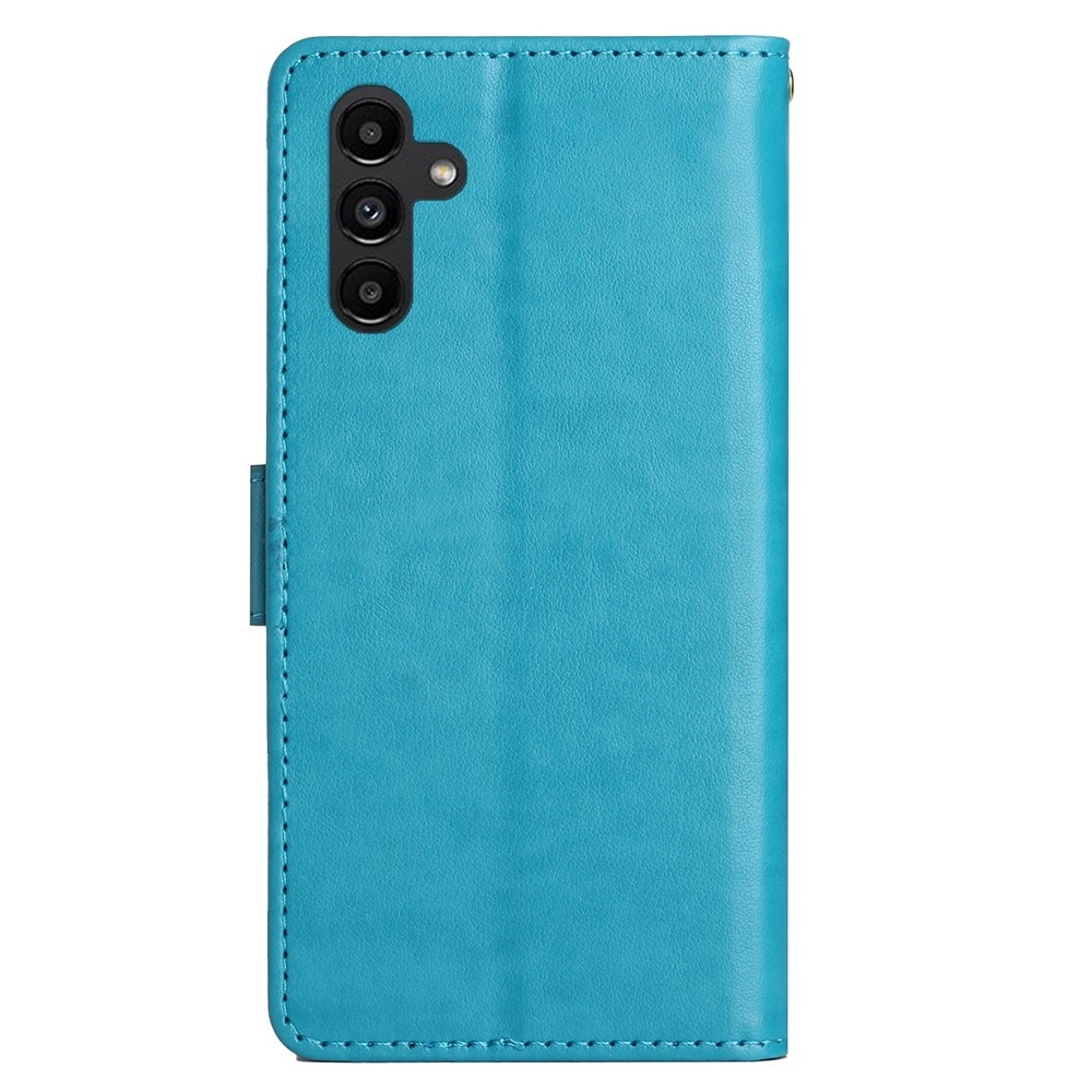 Virágok könyv tok Samsung Galaxy S23 FE készülékhez - kék
