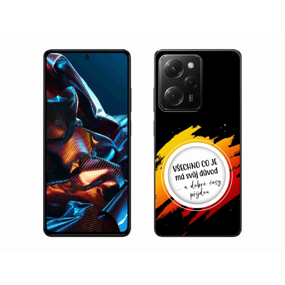 Gél borítás mmCase a Xiaomi Poco X5 Pro 5G számára - idézet 3 fekete háttér