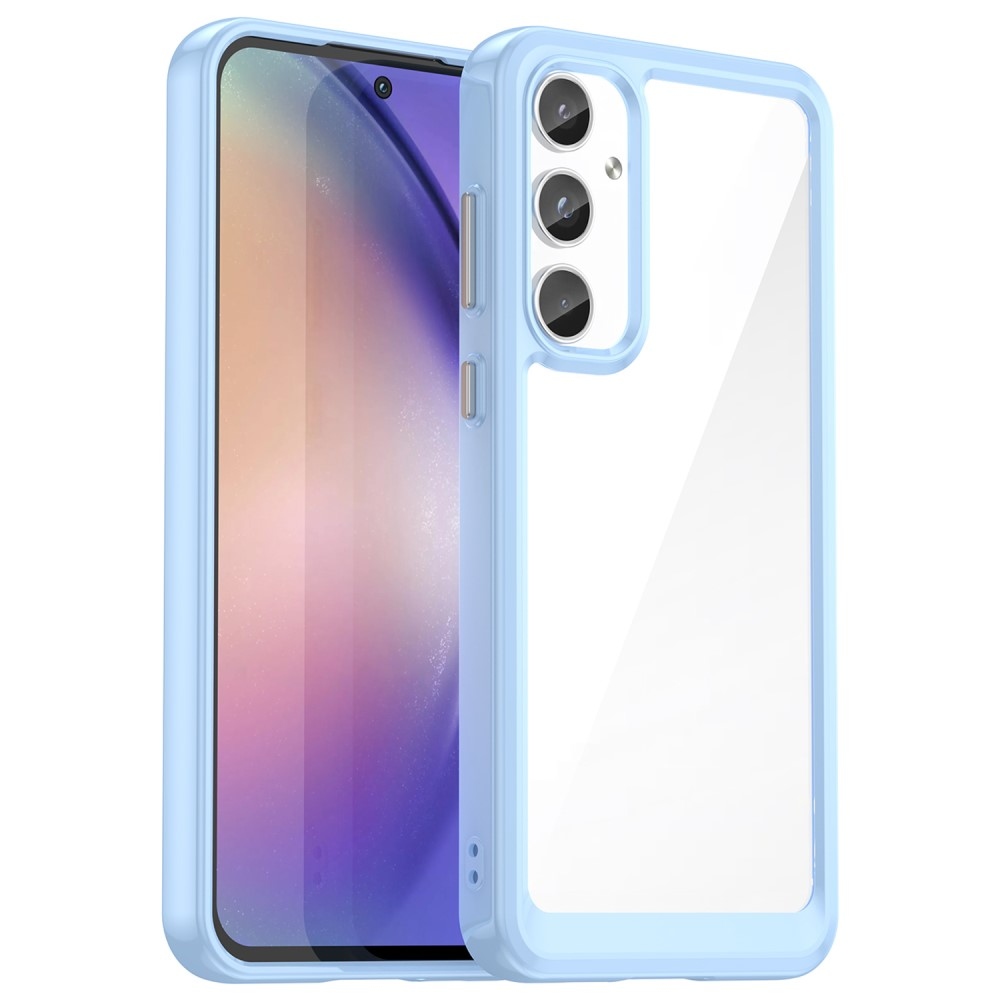 Gél tok kemény hátlappal Samsung Galaxy A55 5G készülékhez - kék