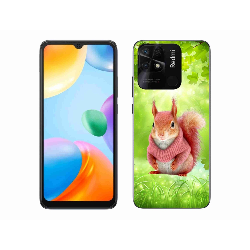 Gél borítás mmCase a Xiaomi Redmi 10C-hez - mókus pulóverben