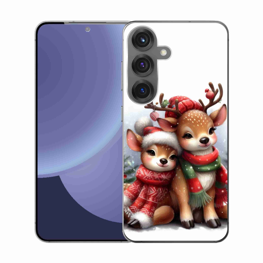 Gél borítás mmCase Samsung Galaxy S25 készülékhez - karácsonyi rénszarvas