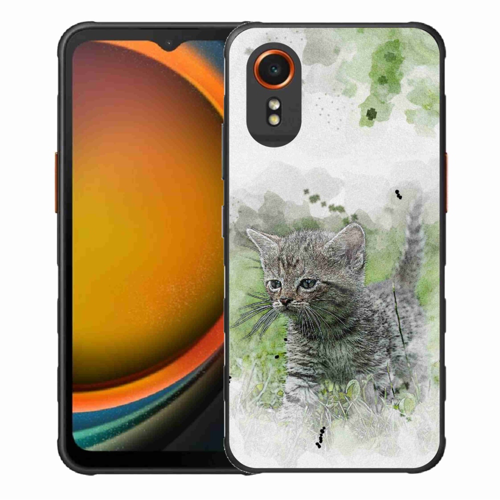 Gél borítás mmCase Samsung Galaxy Xcover 7 készülékhez - aranyos cica 1