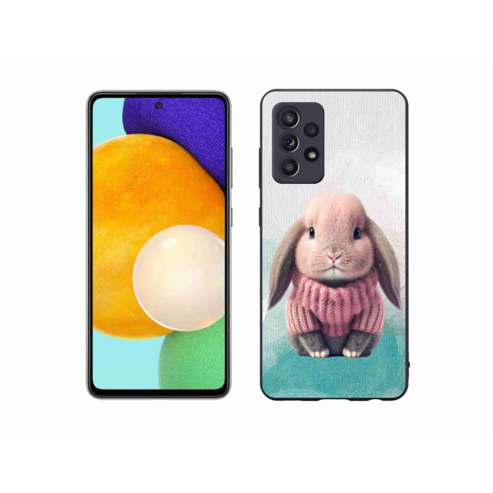 Zselés borítás mmCase Samsung Galaxy A52/A52 5G - nyúl pulóverben