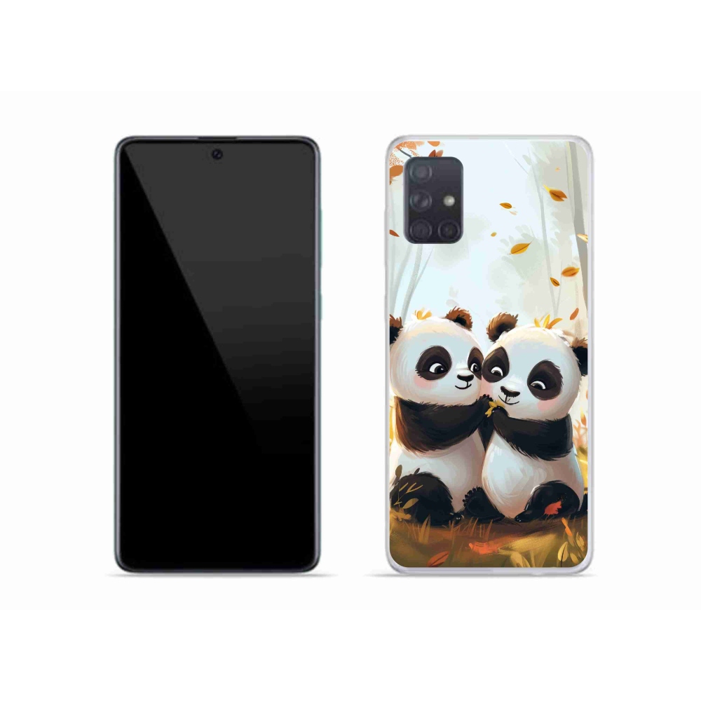Zselés borítás mmCase Samsung Galaxy A51 készülékhez - pandák