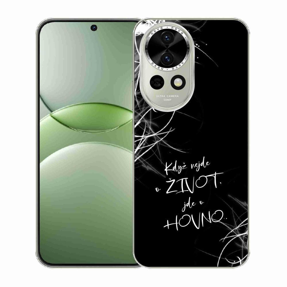 Gél borító mmCase a Huawei Nova 13 5G készülékhez - vicces szöveg 16 fekete háttér