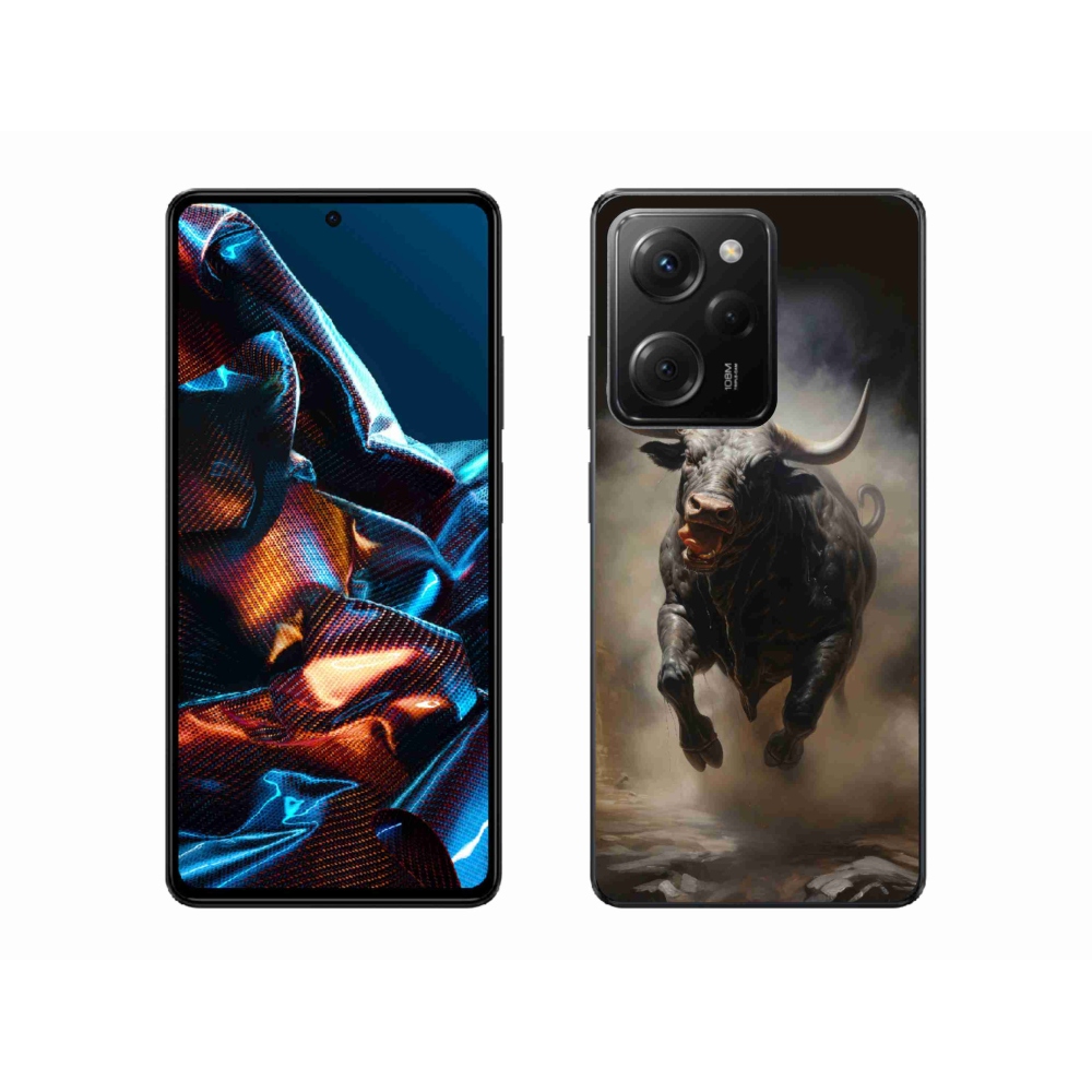 Gél borítás mmCase a Xiaomi Poco X5 Pro 5G számára - dühös bika
