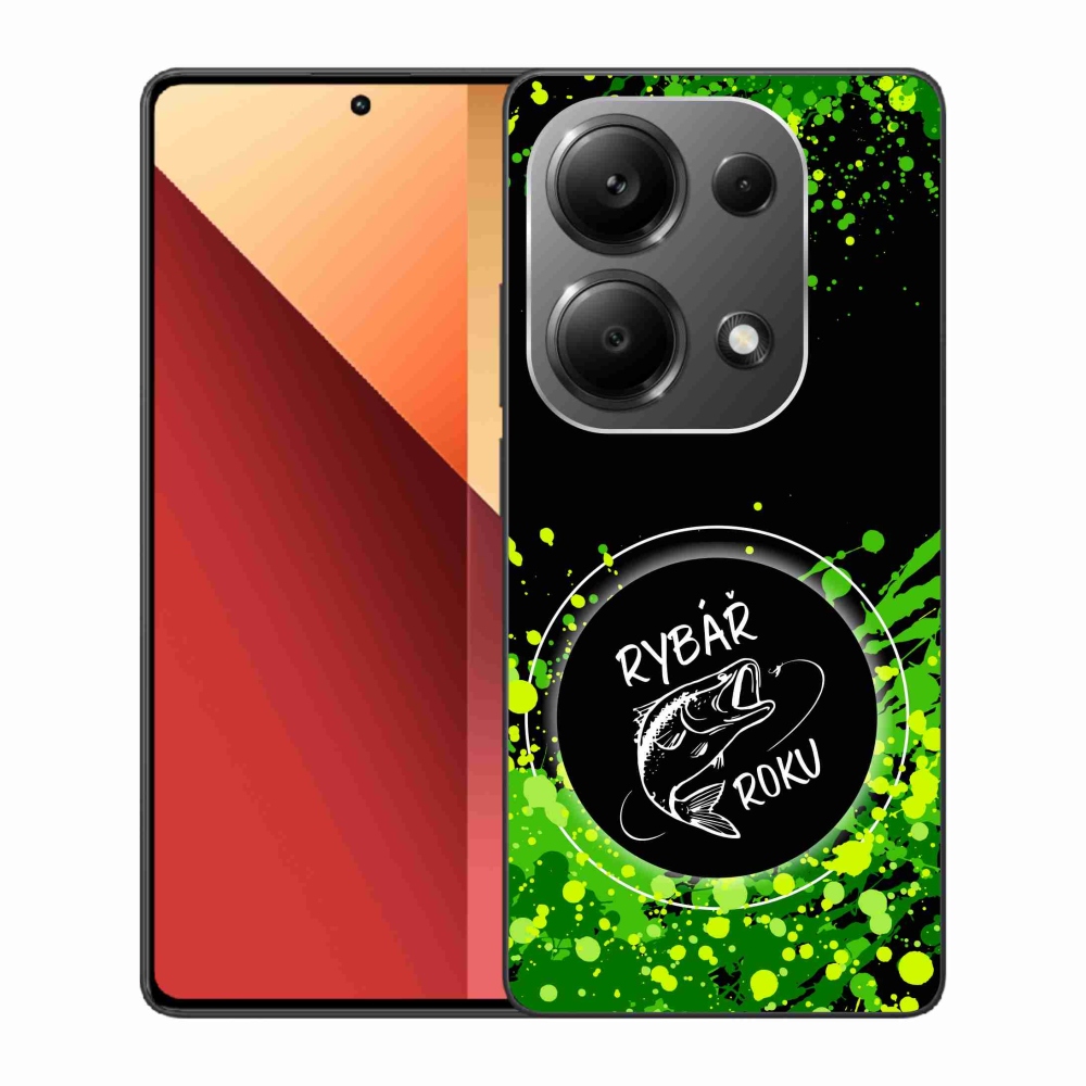 Gél borítás mmCase a Xiaomi Redmi Note 13 Pro 4G/Poco M6 Pro számára - az év halászának fekete háttere