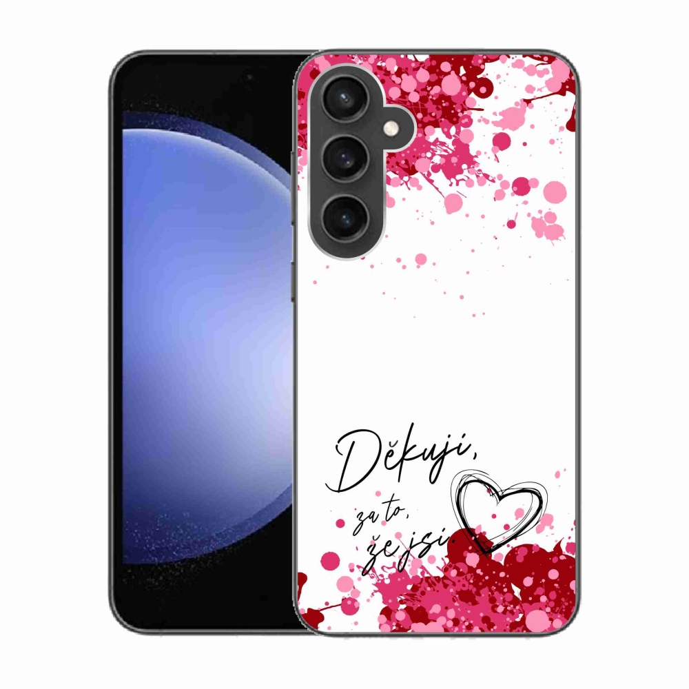Gél borítás mmCase Samsung Galaxy S23 FE - text in love 2 fehér háttér