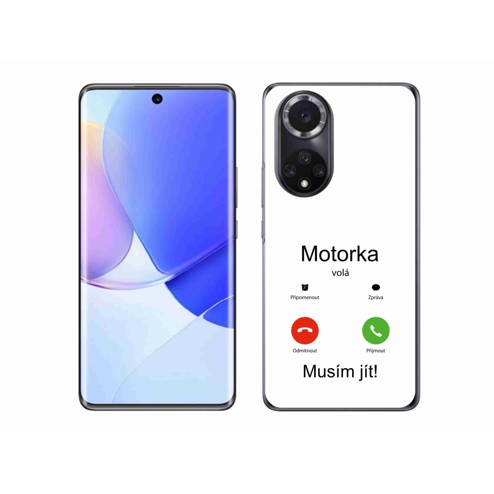 Gél borító mmCase a Huawei Nova 9-en - motoros hívások fehér háttérrel
