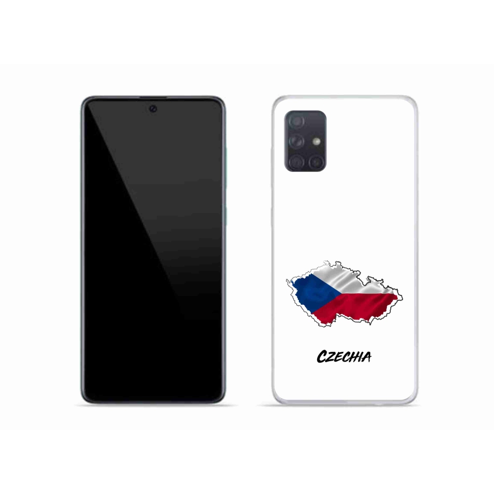Gél borító mmCase Samsung Galaxy A51 - Csehország fehér háttérrel