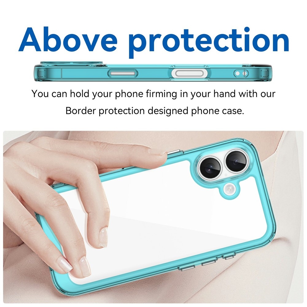 Gél tok fix hátlappal iPhone 17 készülékhez - világoskék