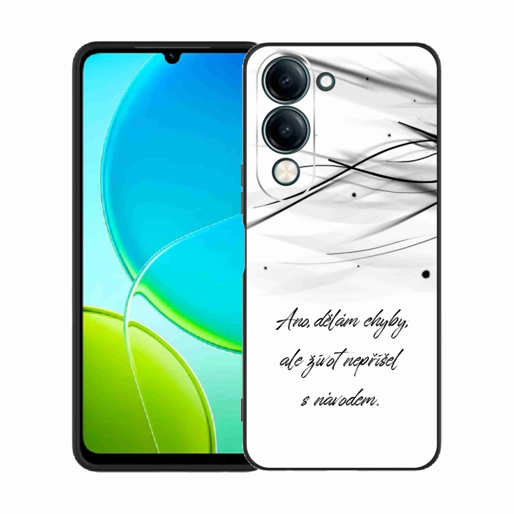Gél borító mmCase a Vivo Y29s 5G-n - idézem fehér háttérrel