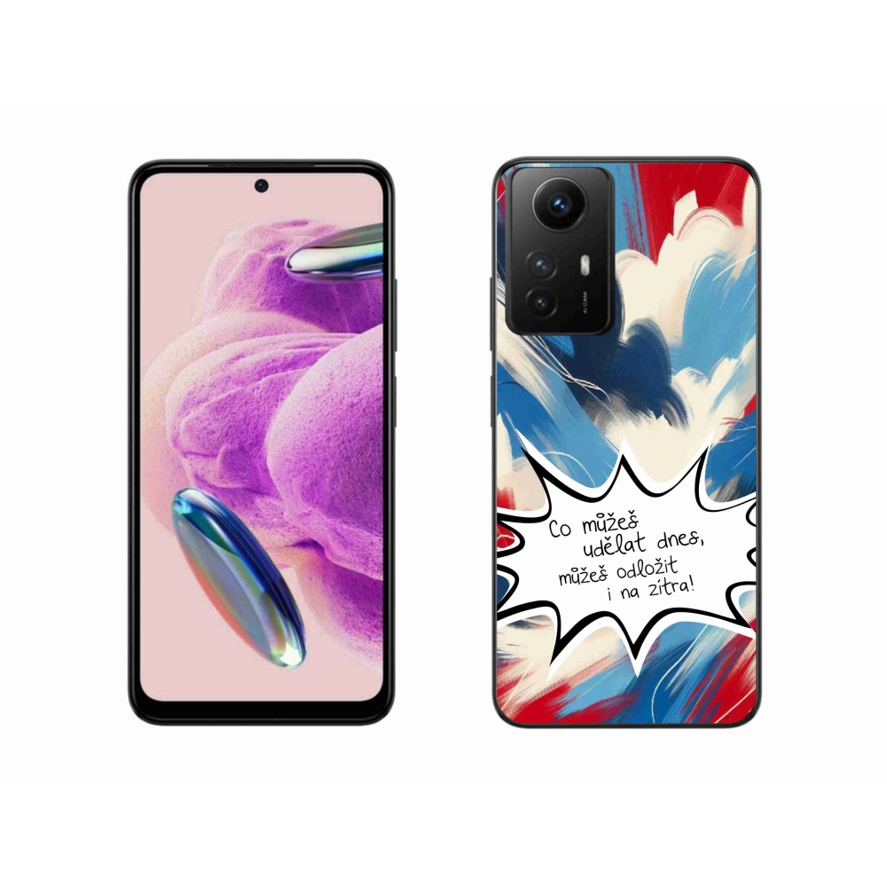 Gél borító mmCase a Xiaomi Redmi Note 12S-hez - vicces szöveg 9 fehér háttérrel