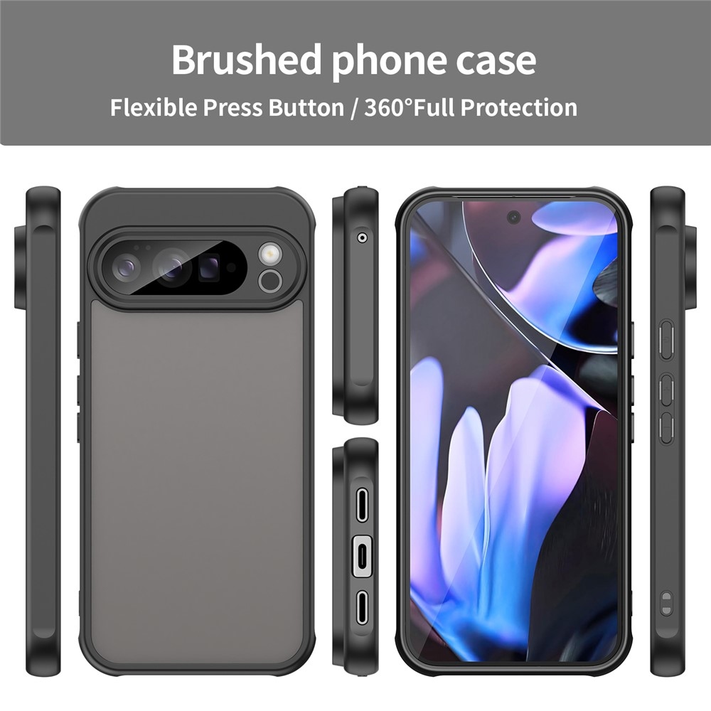 Zselés tok kemény hátlappal a Google Pixel 10 Pro XL számára - fekete