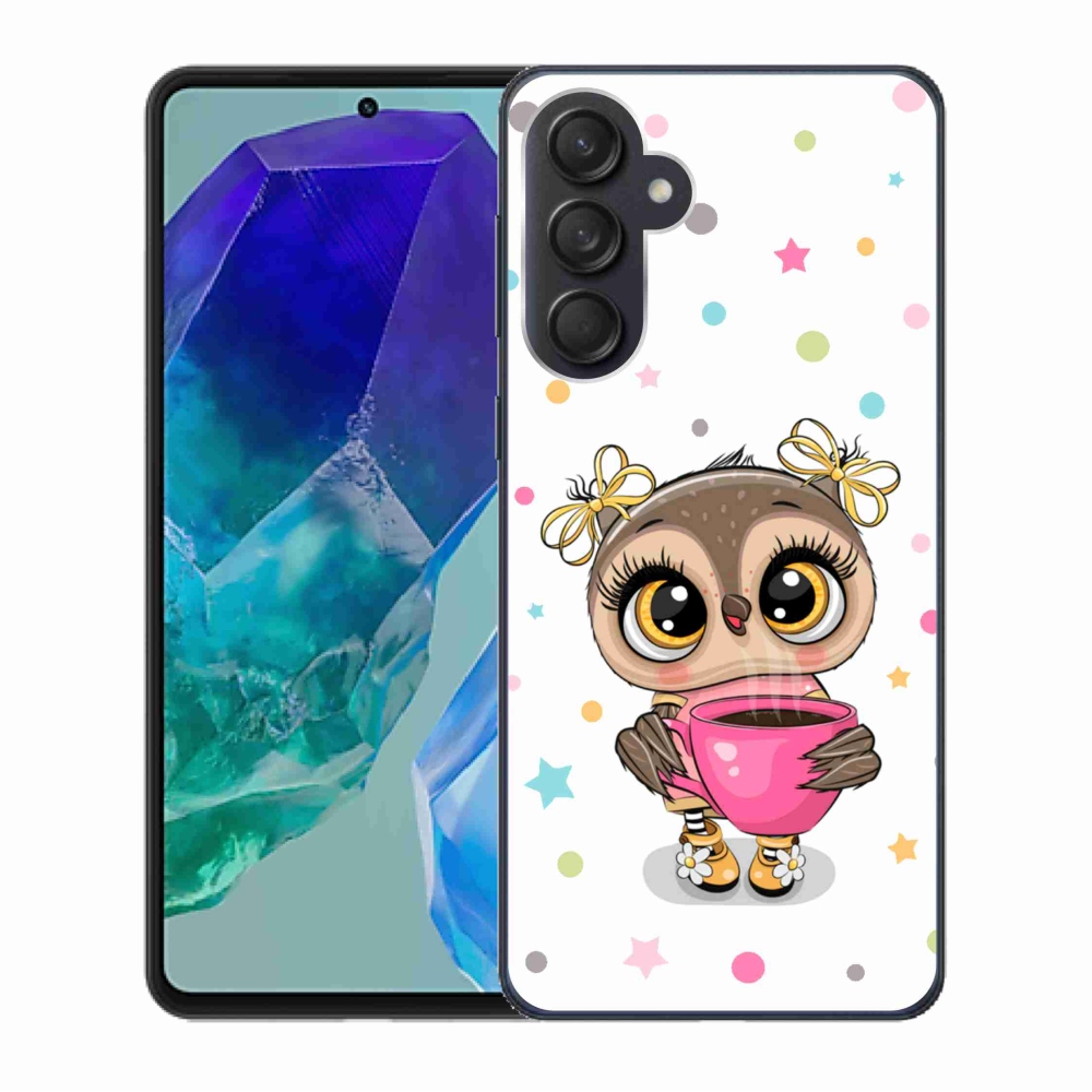 Zselés borítás mmCase Samsung Galaxy M55 5G - rajzfilm bagolyhoz