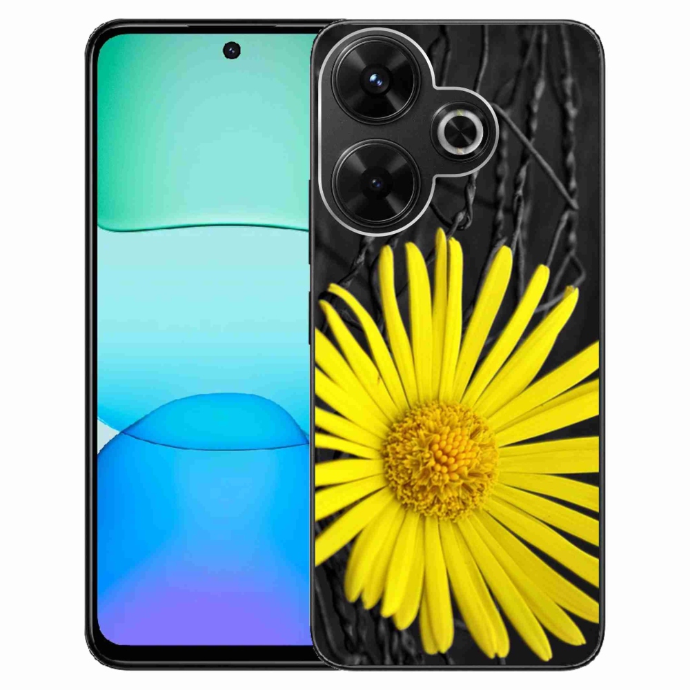 Gél borítás mmCase a Xiaomi Redmi 13 4G/Poco M6 4G számára - sárga virág