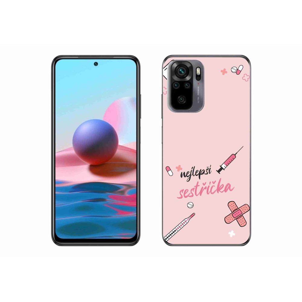 Gél borító mmCase a Xiaomi Redmi Note 10S - legjobb kishúg rózsaszín háttérrel