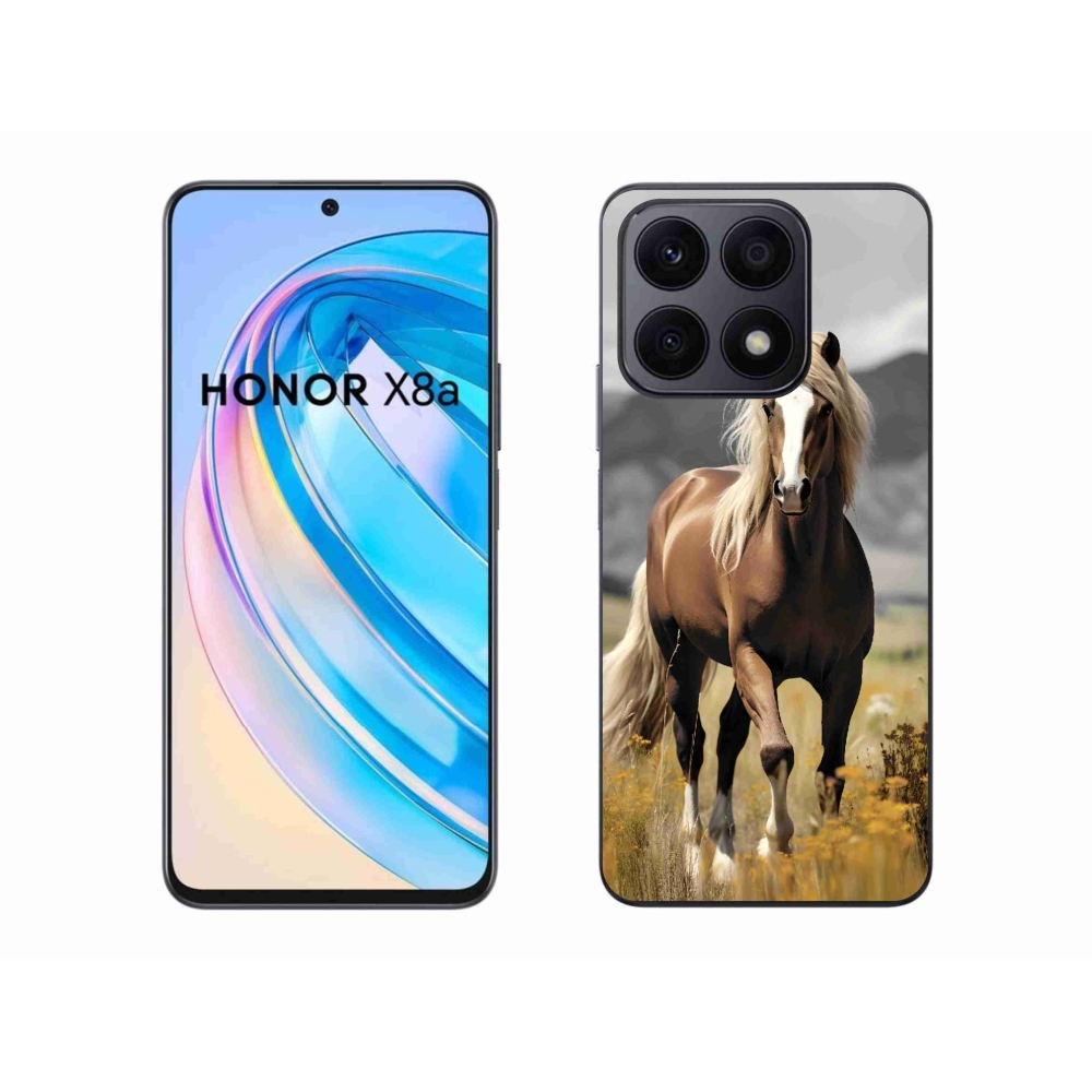 Zselés borítás mmCase a Honor X8a készülékhez - barna ló 1