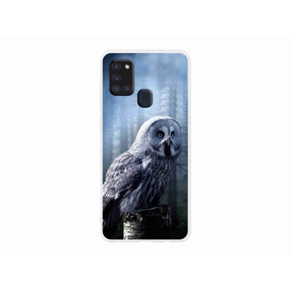 Gél védőhuzat mmCase Samsung Galaxy A21s készülékhez - bagoly