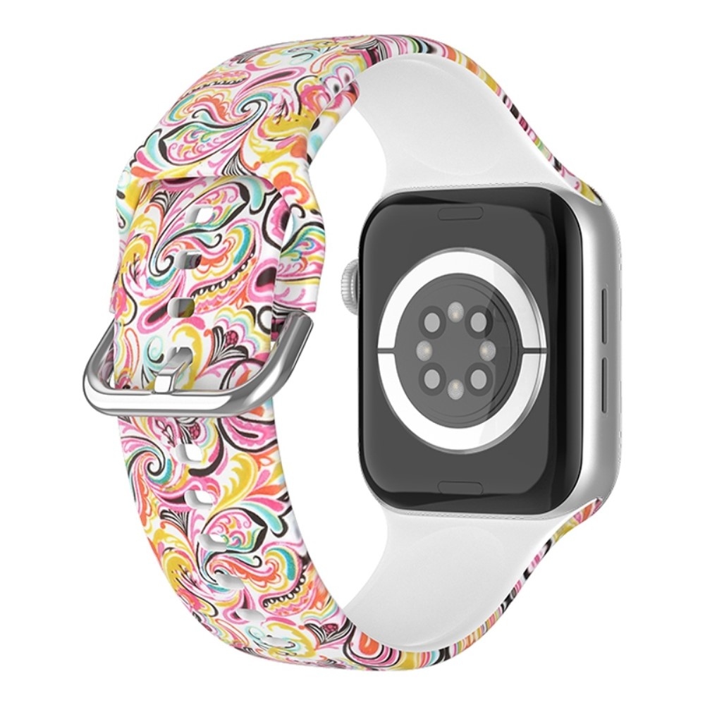Nyomtatott szilikon szíj Apple Watch Ultra/Ultra 2 49mm/SE/SE 2022/2023 44mm/9/8/7 45mm/6/5/4 44mm/3/2/1 42 mm - A minta
