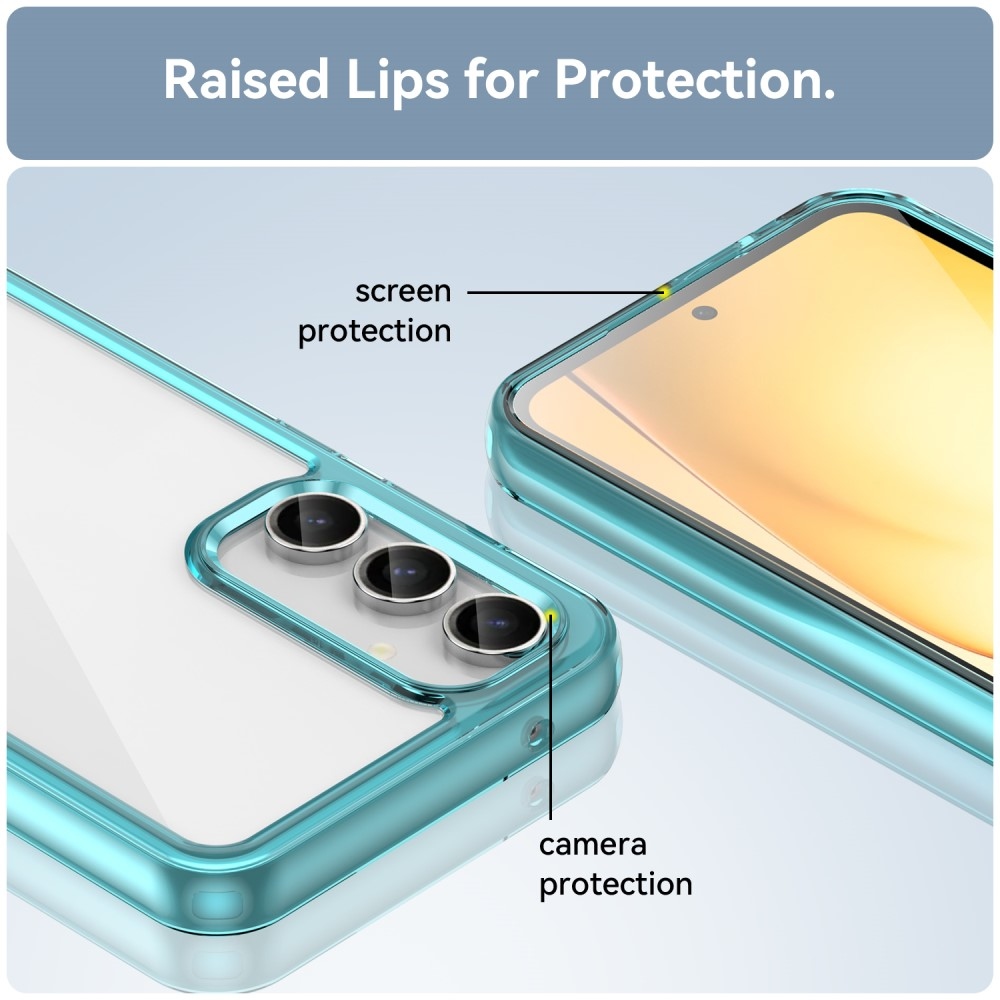 Gél tok kemény hátlappal Samsung Galaxy S23 FE készülékhez - világoskék