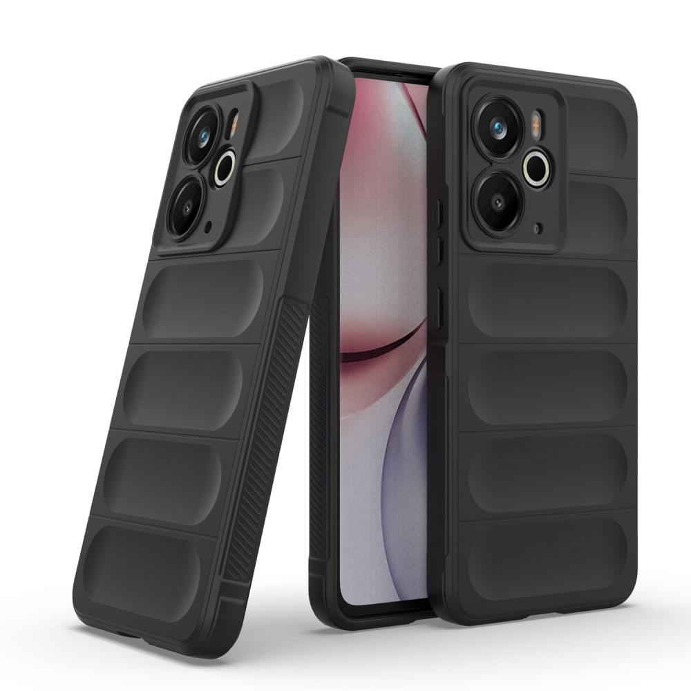 Rugg tartós zselés tok a Realme 14 5G készülékhez - fekete