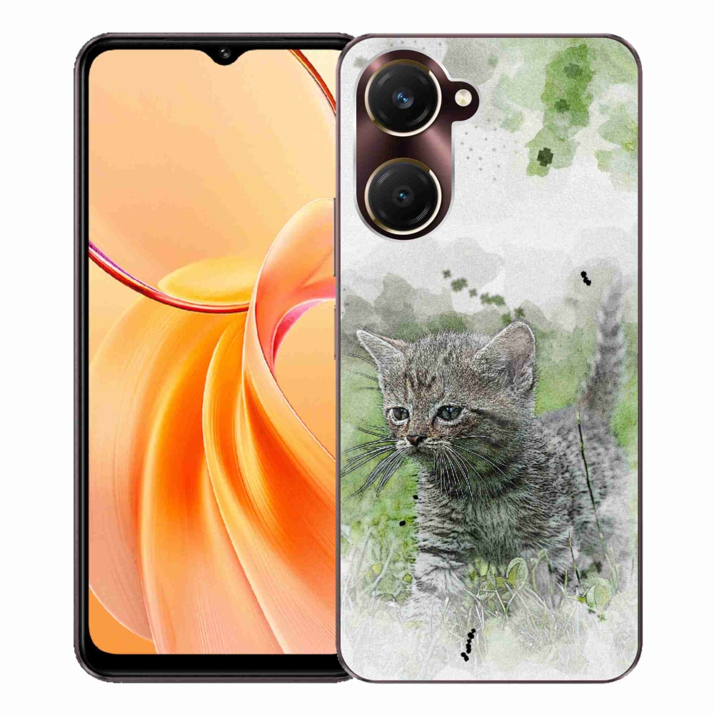 Gél borító mmCase a Vivo Y28s 5G-hez - aranyos cica 1