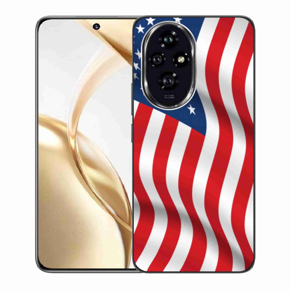Zselés borító mmCase a Honor 200 5G számára - amerikai zászló