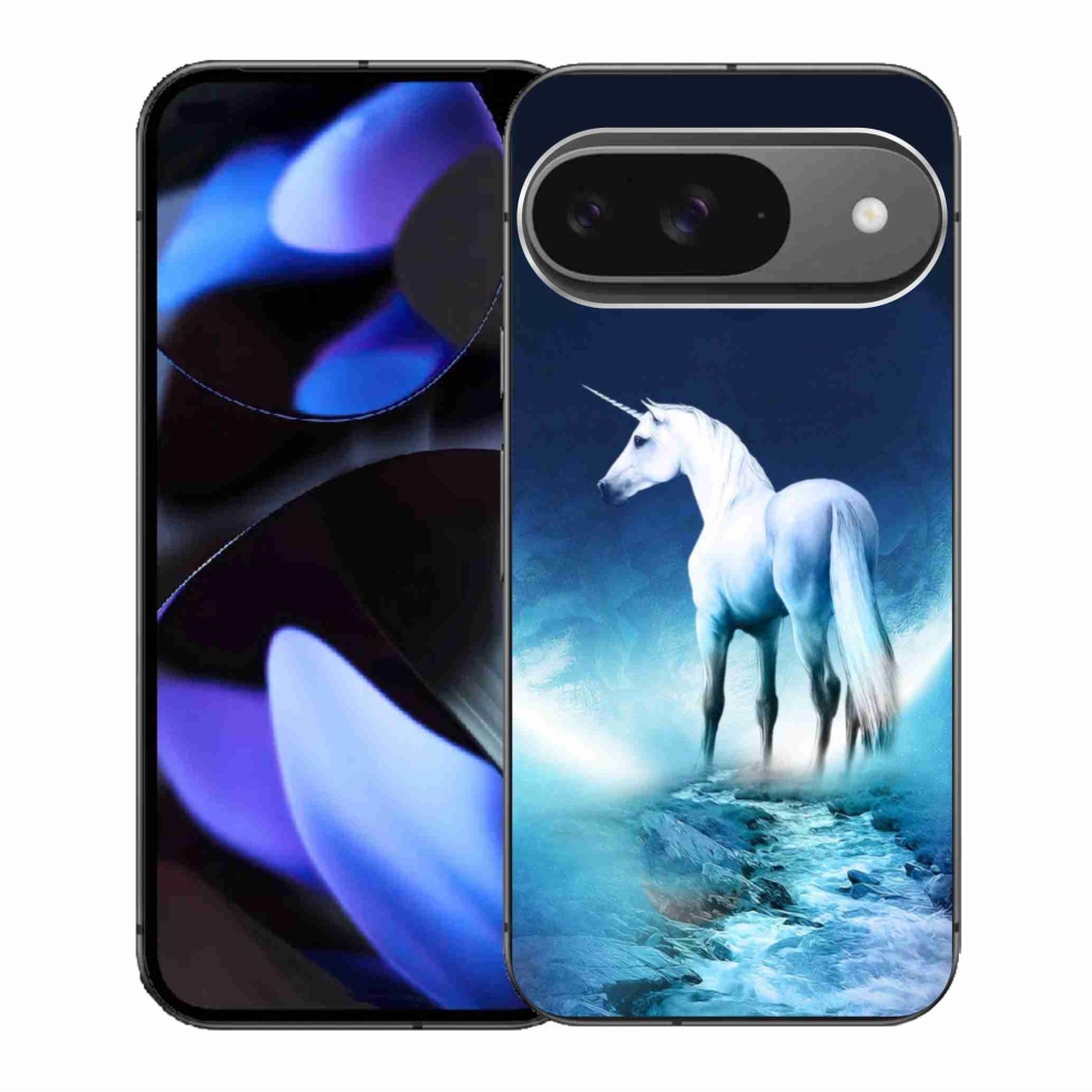 Gél védőhuzat mmCase a Google Pixel 9/9 Pro készülékhez - fehér egyszarvú