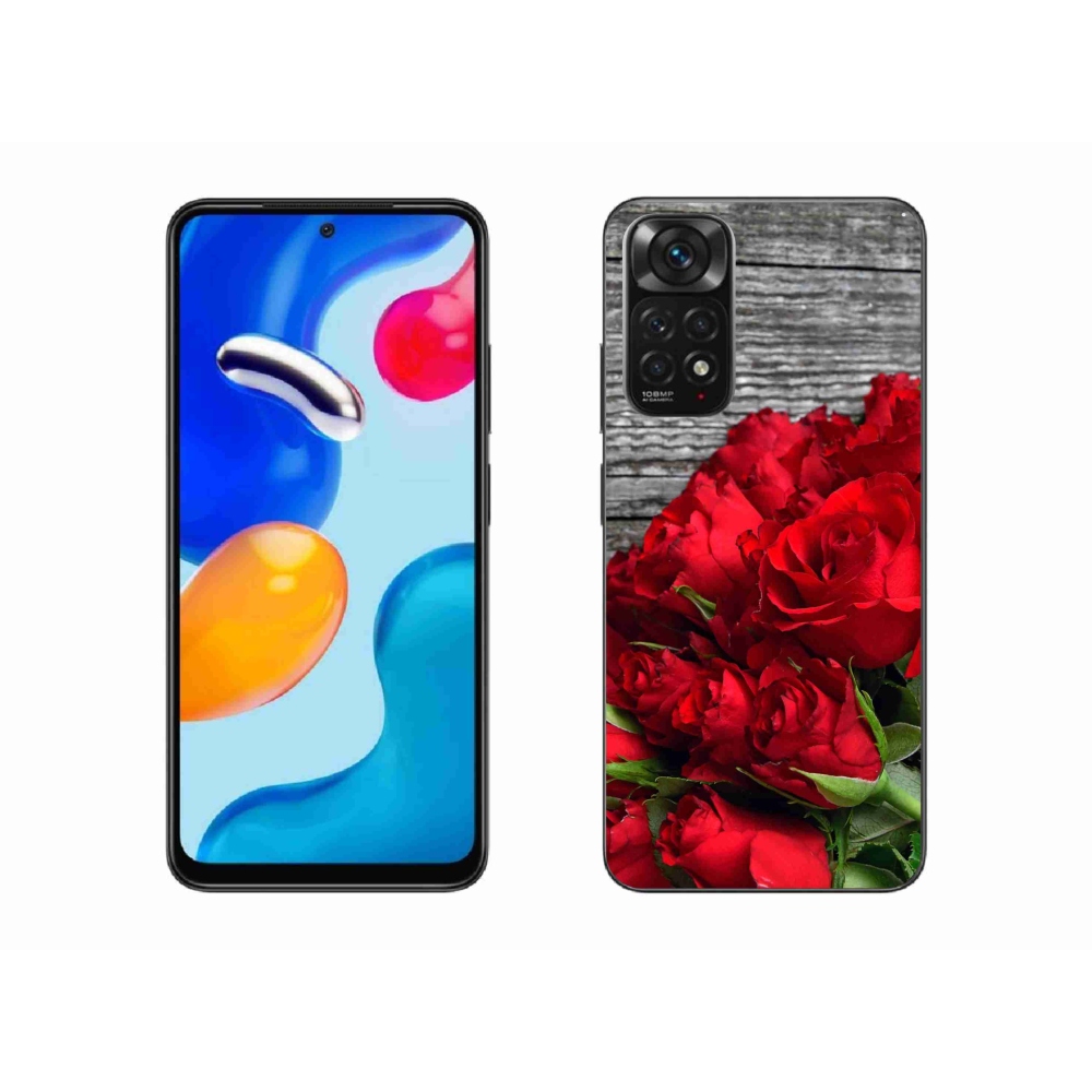 Gél borítás mmCase a Xiaomi Redmi Note 11S 4G-hez - piros rózsa