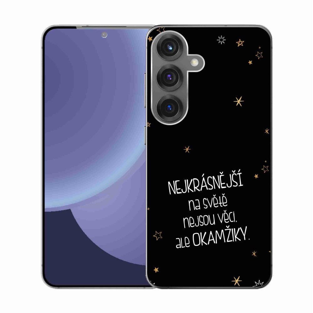 Gél borítás mmCase Samsung Galaxy S25 - idézem 4 fekete háttérrel