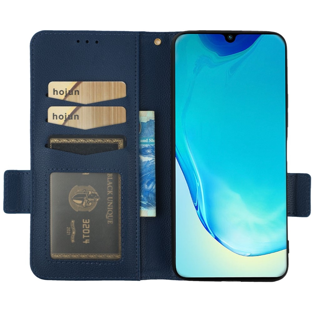 Tárcás könyv tok Vivo X80 Lite-hoz - sötétkék