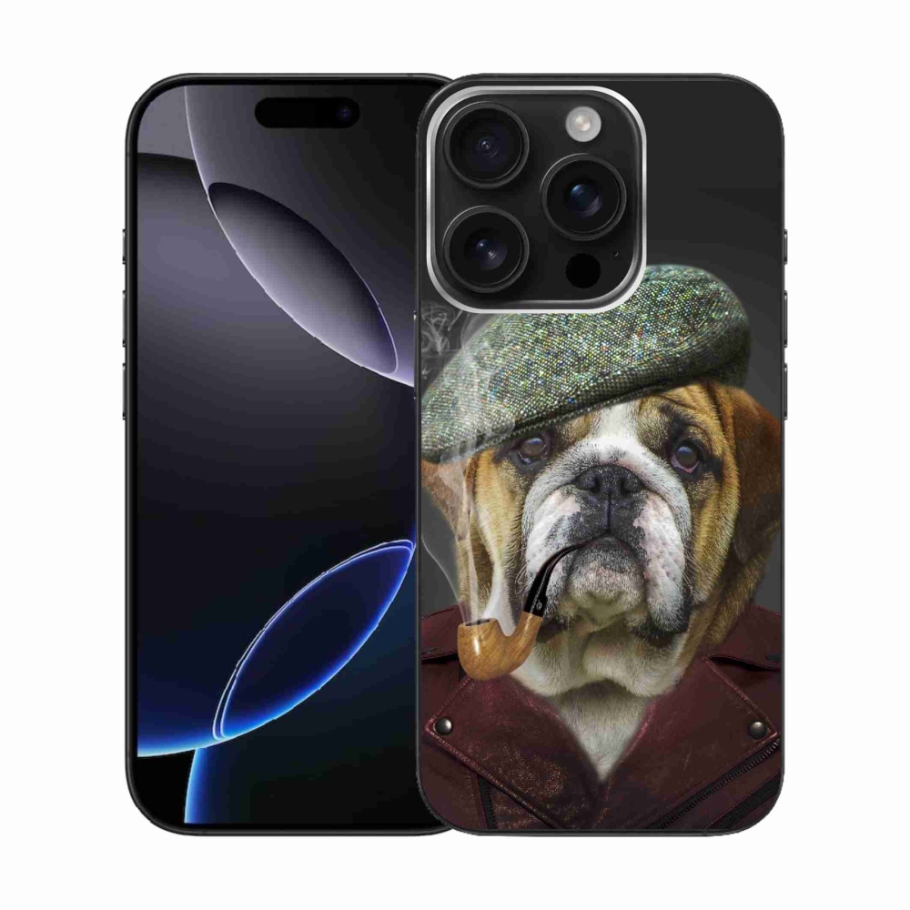 Zselés borítás mmCase iPhone 16 Pro készülékhez - kutya csővel