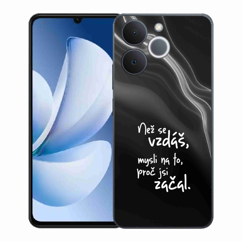 Zselés borítás mmCase a Realme Note 70T készülékhez - idézet 2 fekete háttér