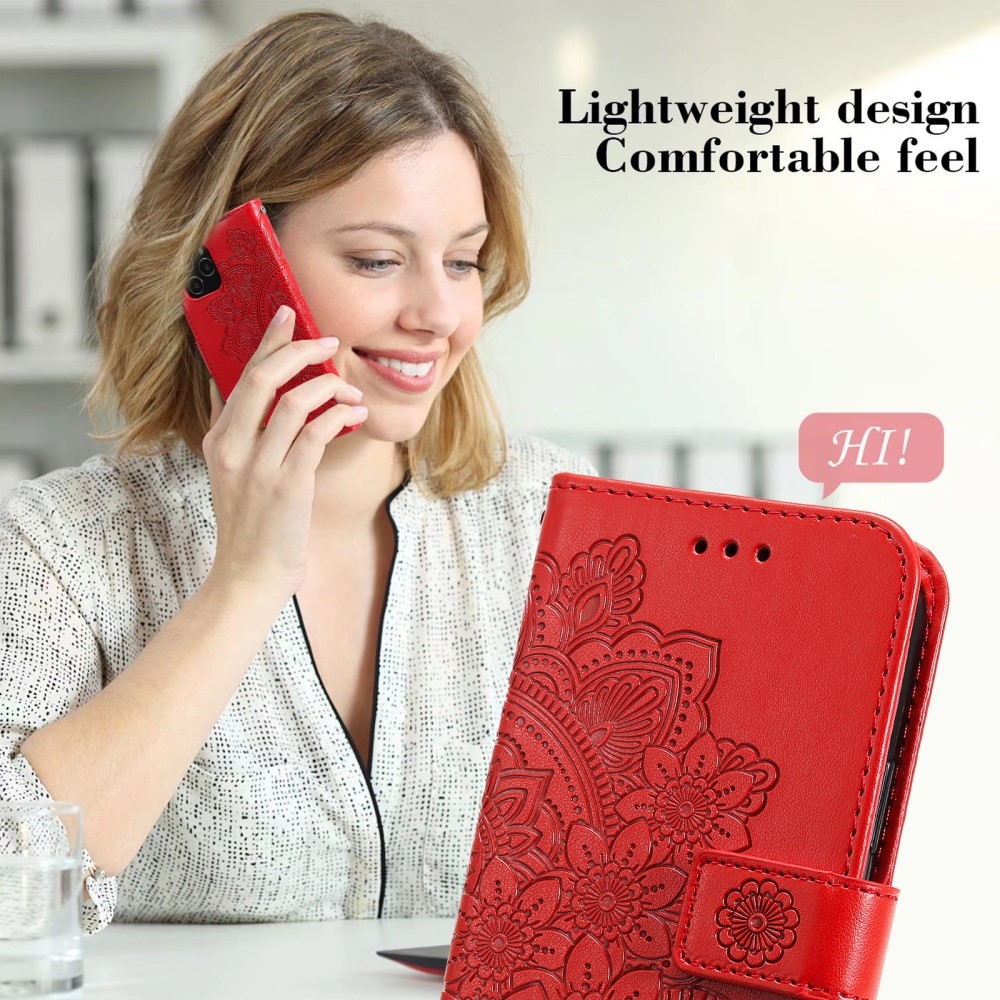Mandala könyv tok a Vivo V50 Lite 4G/5G készülékhez - piros