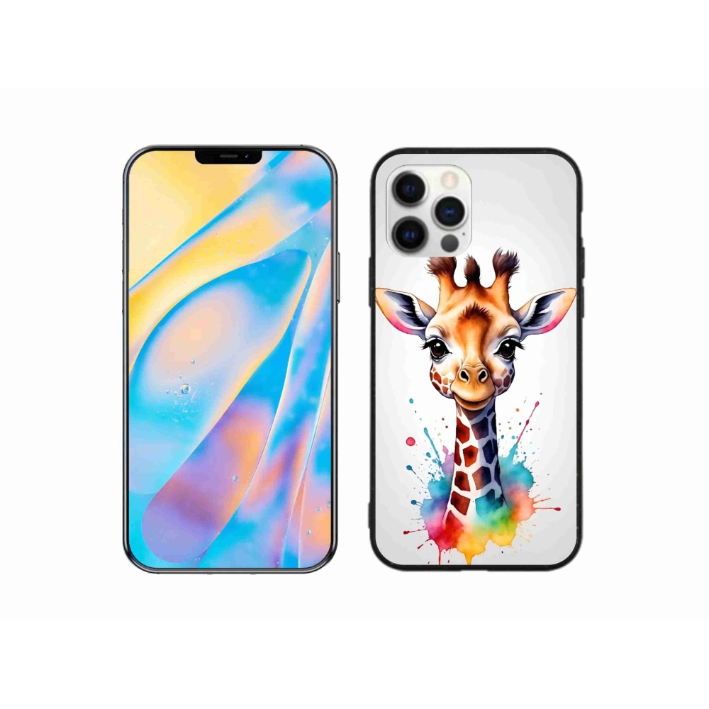 Zselés borítás mmCase iPhone 12 készülékhez - zsiráf 1