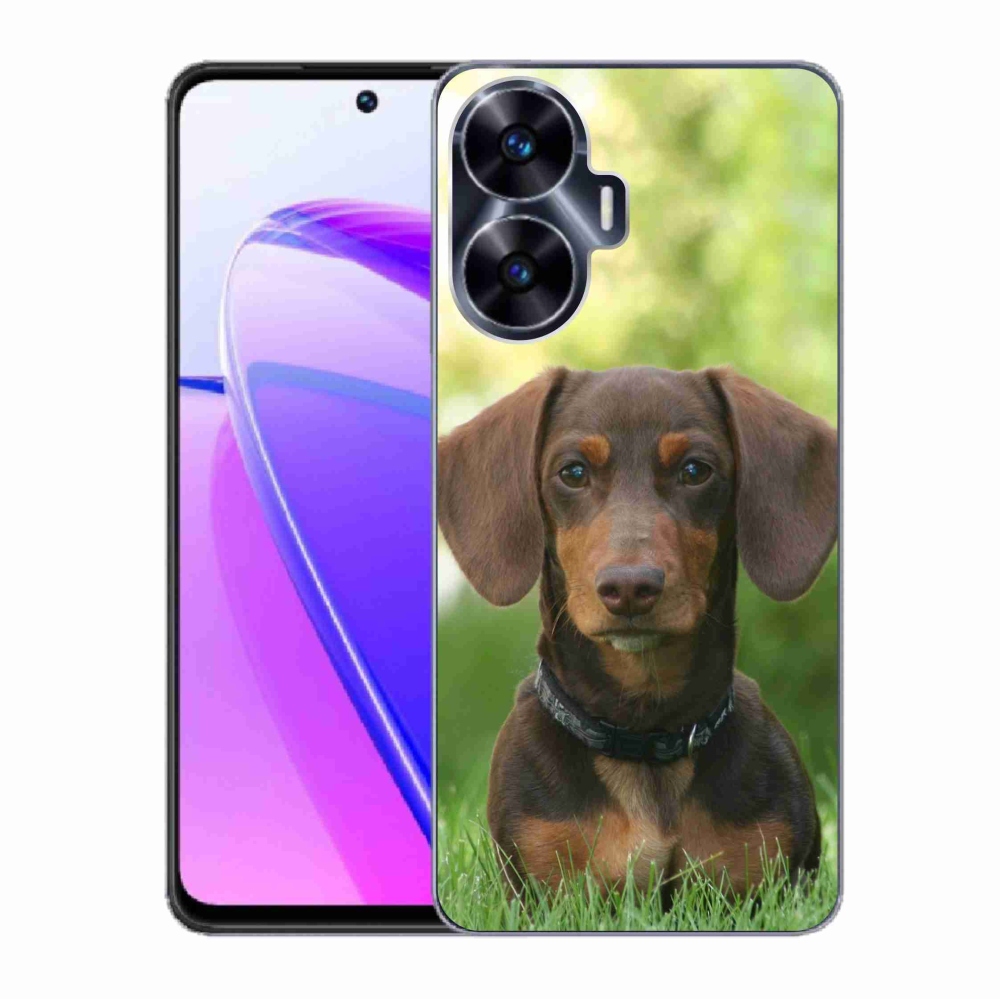 Gél tok mmCase a Realme C55 készülékhez - barna tacskó