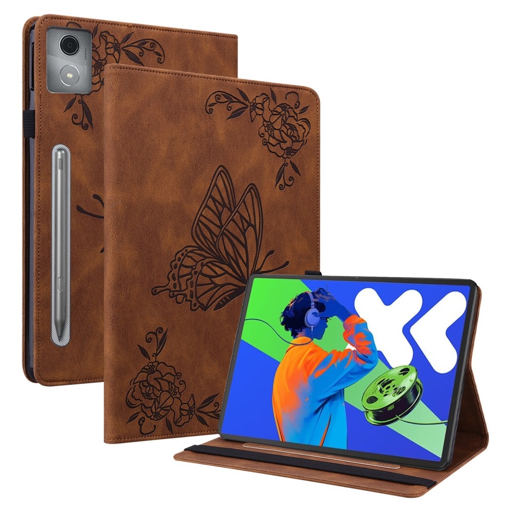 Pillangó táblagép tok Lenovo Idea Tab Pro 12.7 - barna