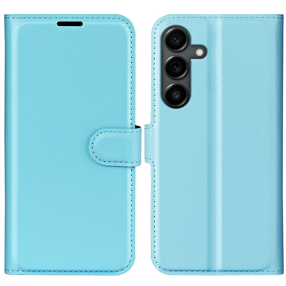 Litchi könyv tok Samsung Galaxy S25 FE készülékhez - kék