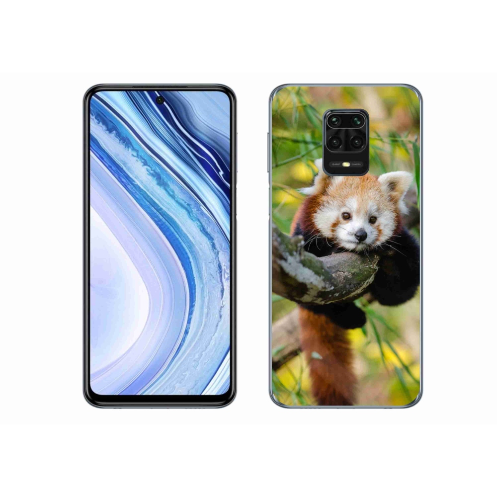Gél borítás mmCase a Xiaomi Redmi Note 9S-hez - panda piros
