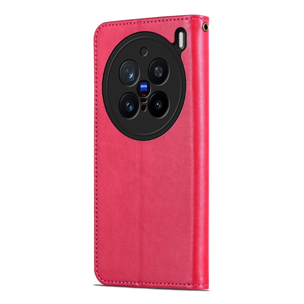 AZNS könyv tok a Vivo X200 Pro 5G-hez - piros színben