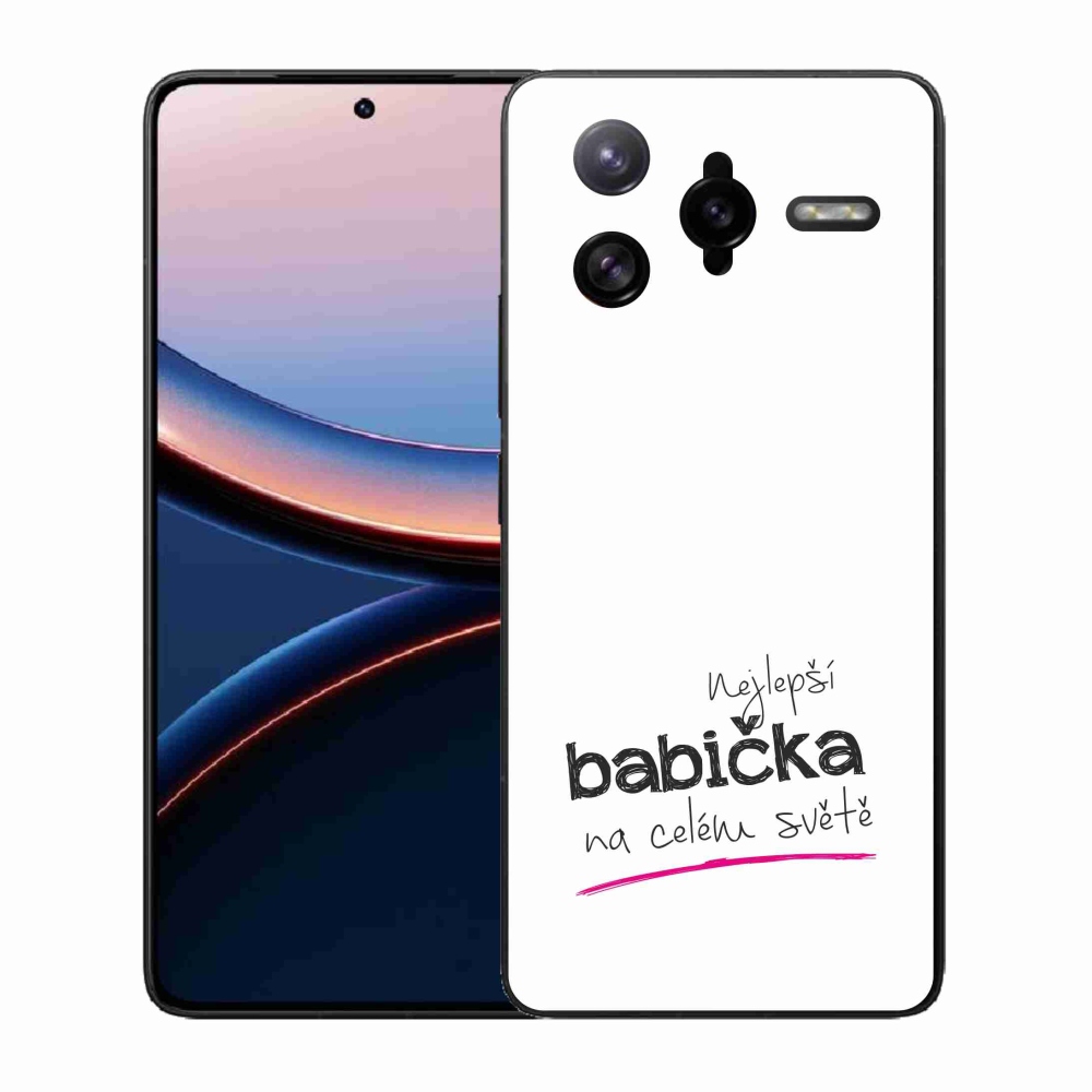 Gél borító mmCase a Xiaomi Poco F7 Ultra - legjobb nagymama 4 fehér háttérrel
