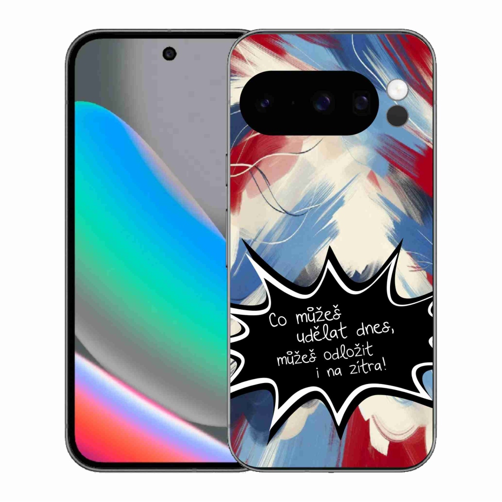 Gél borító mmCase a Google Pixel 10 Pro számára - vicces szöveg 9 fekete háttér