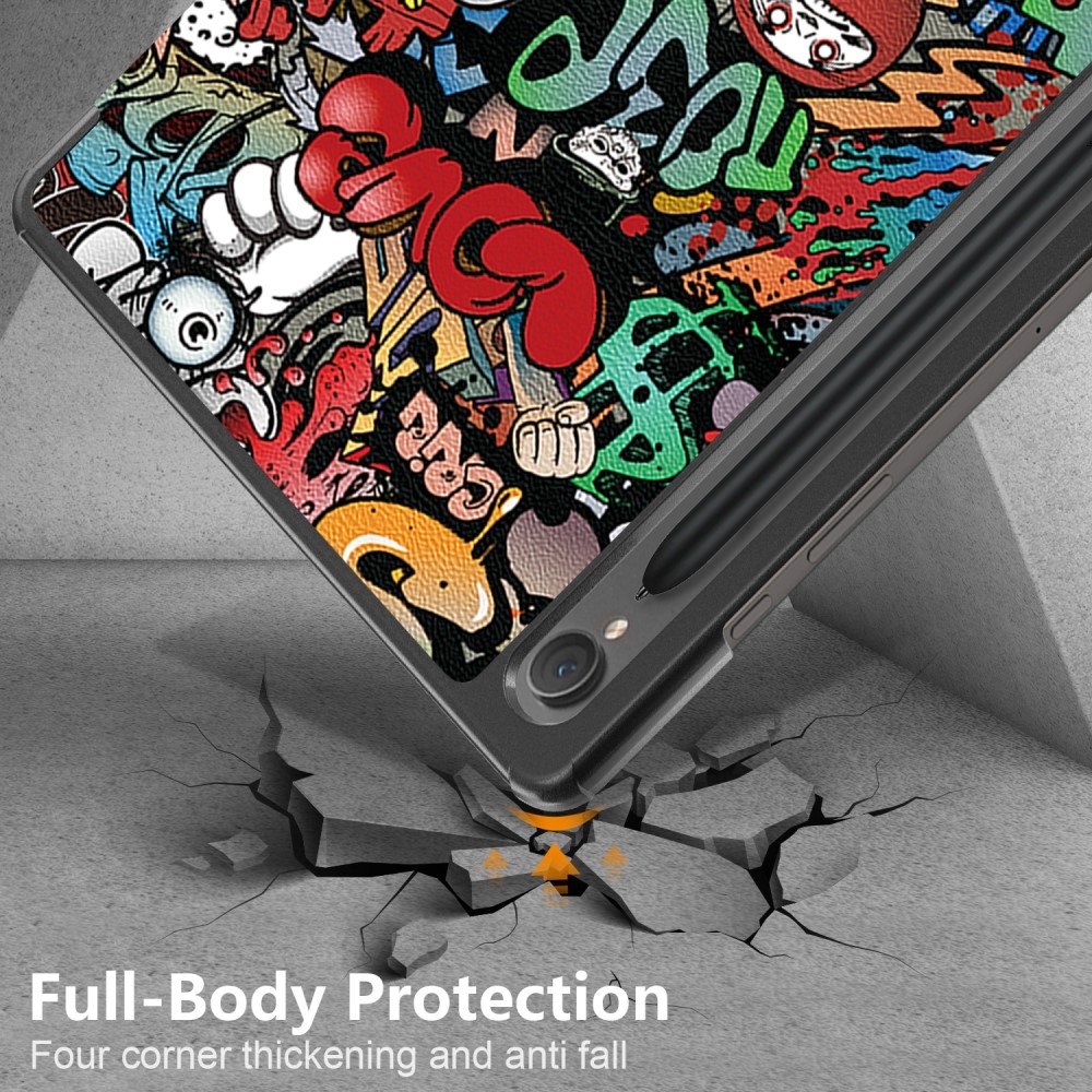 Nyomtatás intelligens záró tok Samsung Galaxy Tab S9 FE/Tab S10 FE - graffiti