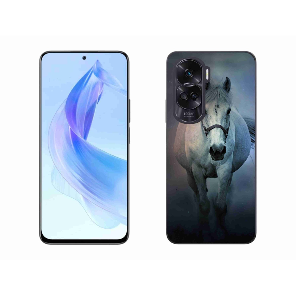 Gél tok mmCase a Honor 90 Lite készülékhez - futó fehér ló