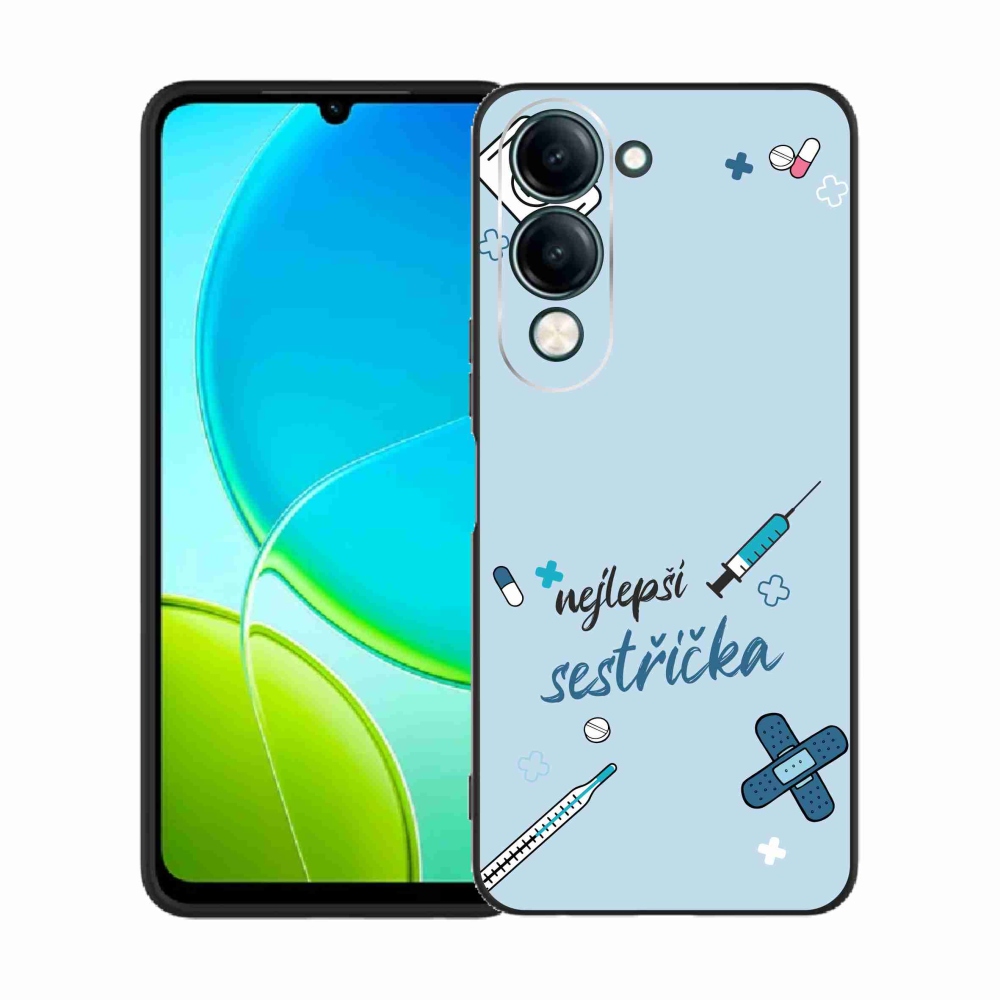 Gél borító mmCase a Vivo Y29s 5G-n - a legjobb kishúg kék háttérrel
